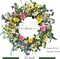 Summer Wreaths for Front Door, 22 Inch Eucalyptus Wreath with Hello Sign, Colorful Little Daisies and Winter Jasmine, Summer